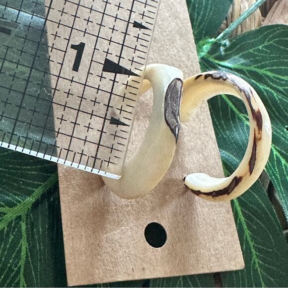 BOGO FREE NATURAL HOOP BOHO EARRINGS - Picture 4 of 5